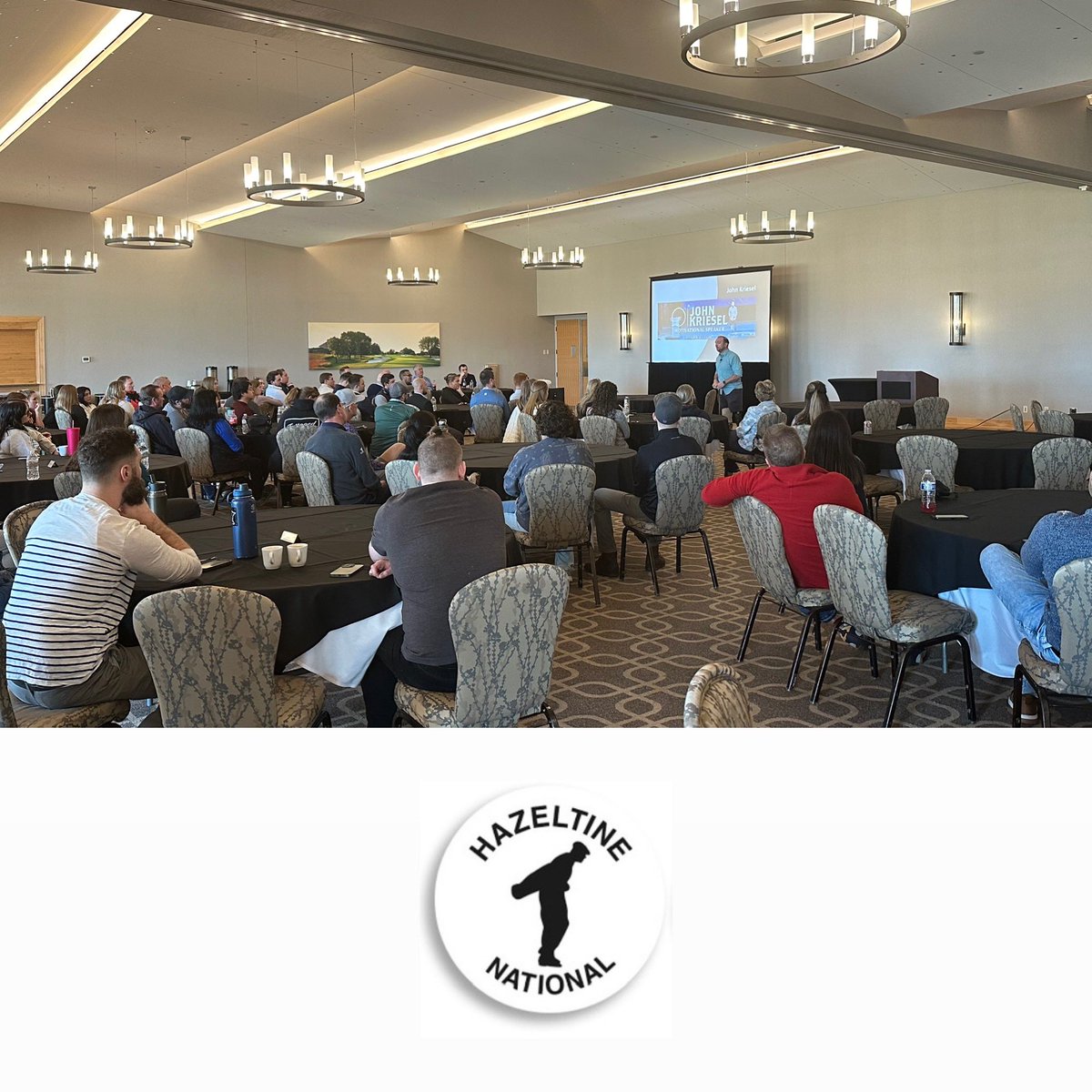 johnkriesel's tweet photo. Thank you to @Hazeltine National Golf Club for having me speak at their all staff meeting. If your organization could benefit from an uplifting presentation about overcoming adversity, and the importance of a positive attitude, visit https://t.co/aSdQfhhgwL for my booking info. https://t.co/4reUK69Tjo