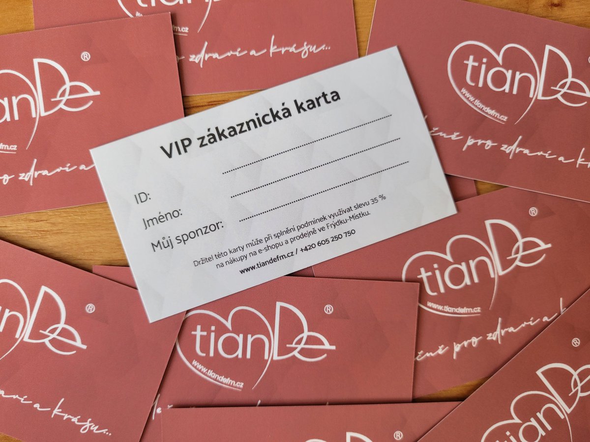 ni_k92's tweet photo. Nové #VIP kartičky 🫶🥳 jsou boží! 
Chceš taky svou VIP kartu, která ti zaručuje spoustu výhod? 
📲 Napiš mi!
#New #customercard #VIPucet #VIPaccount #tiande #tiandeFM #tiandecz #tiandeczech #business #momslife #kosmetika #cosmetics #podnikani #onlineoffice #lovemyjob #job #Dream https://t.co/USA4miKcUP