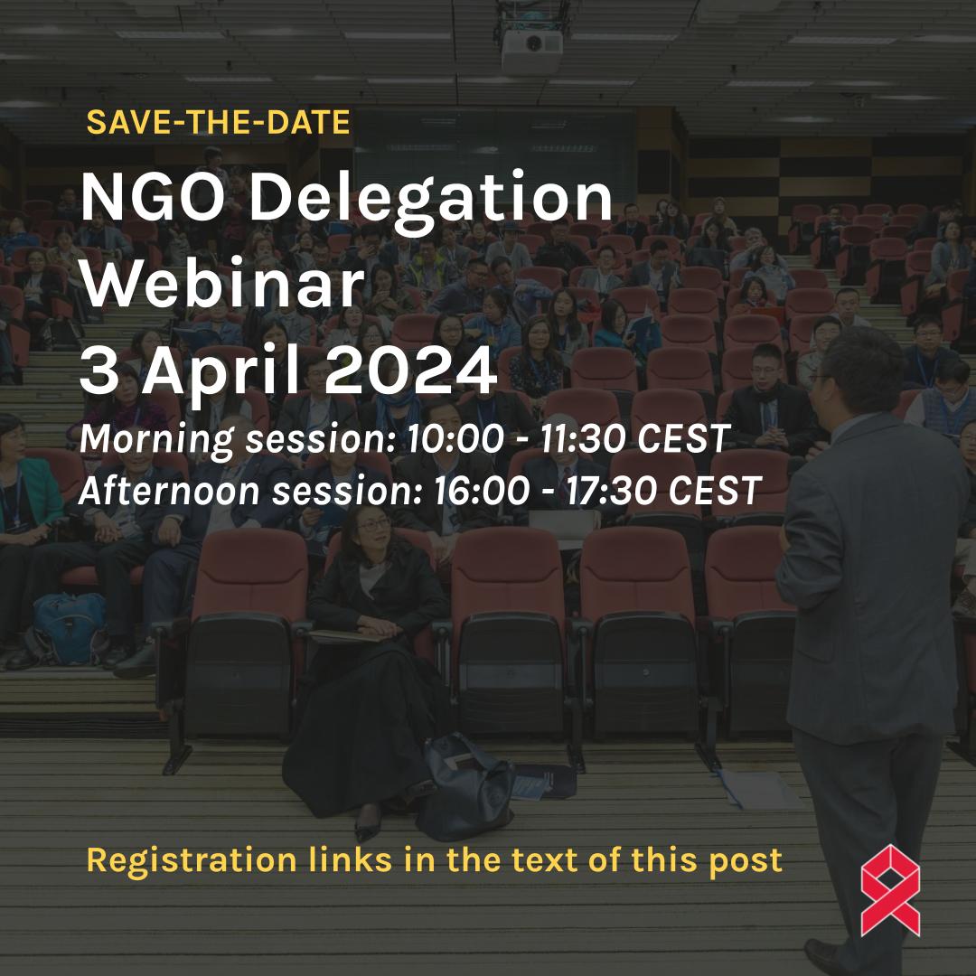 Save the Date! Join us on 3 April, for a crucial webinar by the NGO Delegation, diving into the outcomes of the 53rd UNAIDS PCB meeting and future perspectives for the 54th meeting in June. Register now: AM Session: us02web.zoom.us/webinar/regist… PM Session: us02web.zoom.us/webinar/regist…