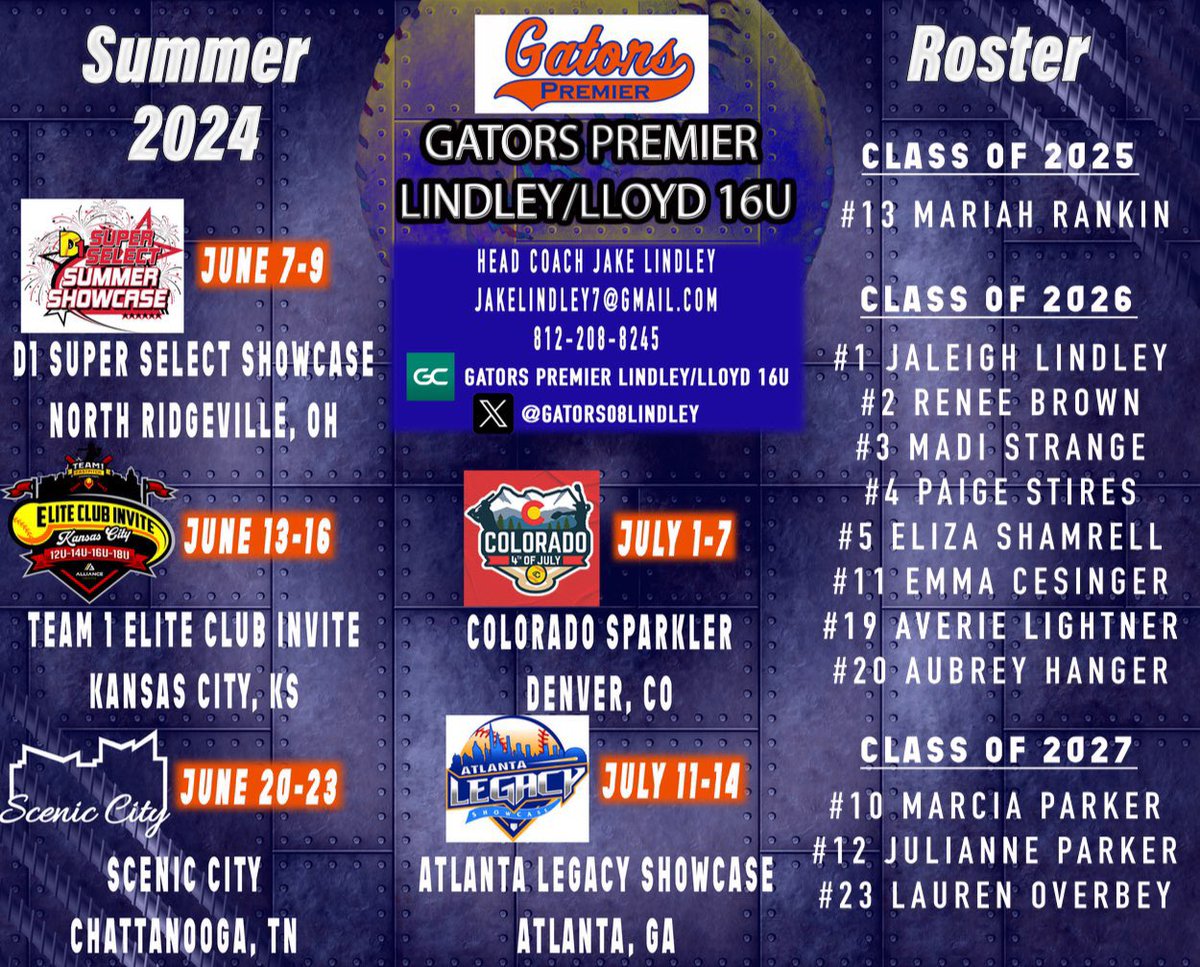 Gators08Lindley's tweet photo. We can’t wait till June!! @lauren_overbey3 @JaleighLindley @A_Lightner2026 @MarciaParker08 @MadiStrange3 @ReneeBrown08 @paigestires_4 @sham_eliza @EmmaCesinger @AubreyHanger @JA_Parker2027 @MariahR2007 https://t.co/xeEscCgj7T