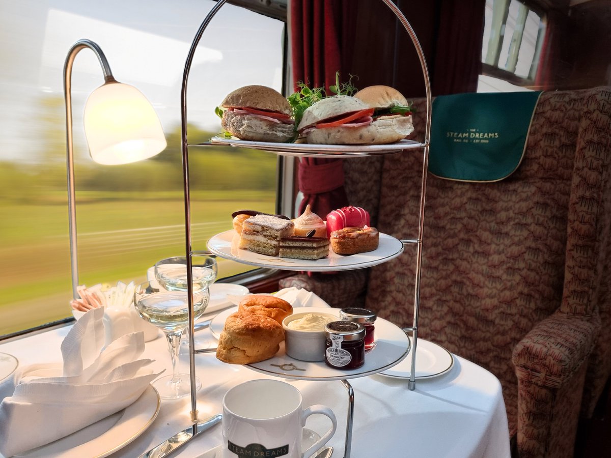 Traditional Afternoon Tea (£26.00pp) or Champagne Afternoon Tea (32.00pp) now available as an optional extra on our Midland Pullman, Statesman Rail, Saphos Trains & Steam Dreams charters. Available to First Class (non-dining) only.