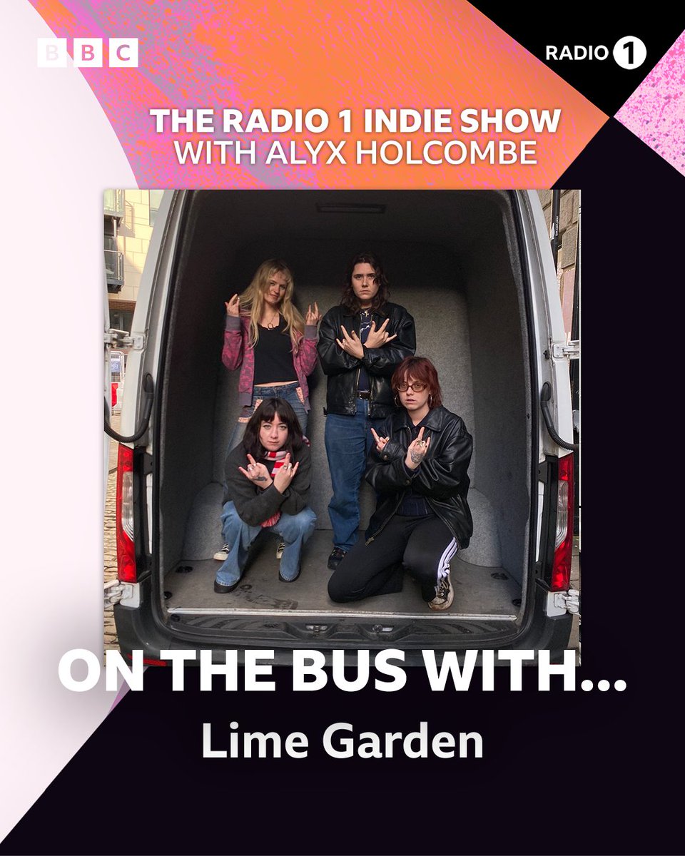 A big thanks to @AlyxHolcombe for having @limegardenband on @BBCR1 and for playing 'Love Song'! Listen back to their On The Bus With... interview here 🔽 bbc.co.uk/sounds/play/m0…