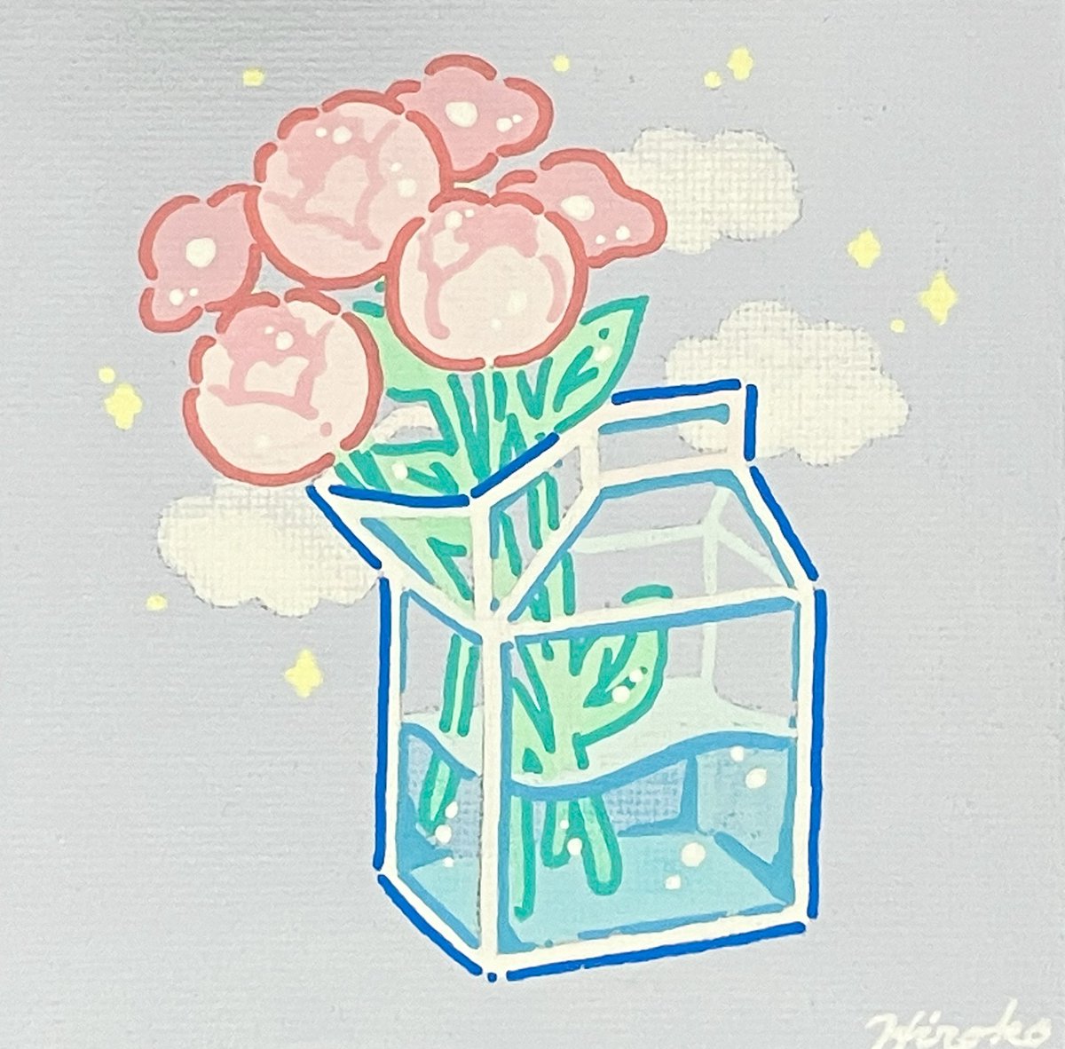 「#TLを花でいっぱいにしよう 」|ヒロコのイラスト
