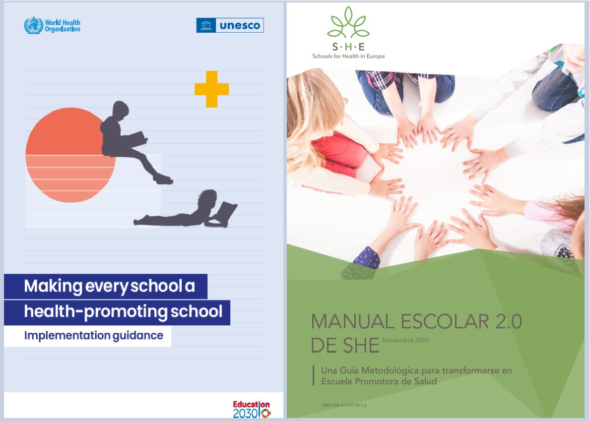 📄Guías internacionales para fomentar las Escuelas Promotoras de Salud 🏃🤾‍♂️⛹️‍♀️👟🍎🍊🍓 (WHO y SHE) 
#SaludPúblicaAndalucía <a href="/saludand/">Consejería de Sanidad, Presidencia y Emergencias</a> <a href="/AndaluciaRELAS/">RELAS - Red Local de Acción en Salud de Andalucía</a> <a href="/EASPsalud/">Escuela Andaluza SP</a> #andaluciasaludable
@DGTaTEd <a href="/WHO/">World Health Organization (WHO)</a> <a href="/CDOIA/">Observatorio Infancia y Adolescencia de Andalucía</a> <a href="/ventanafamilia/">Ventana Abierta a la Familia</a> <a href="/RedSabia/">Red Sabia</a>  
➡️miguiadesalud.es/es/guias-inter…