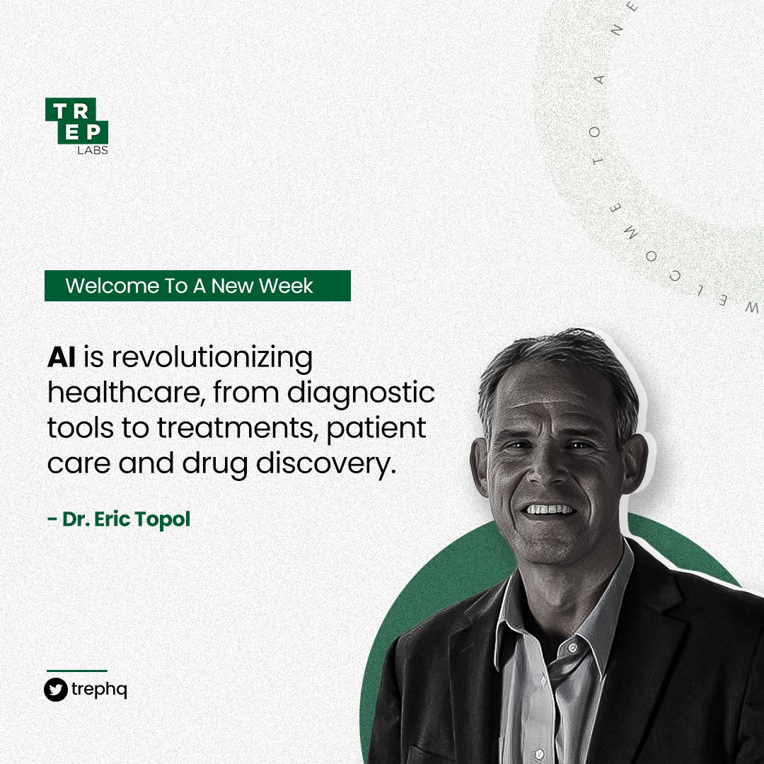 TrepHq's tweet photo. AI is revolutionizing ! 
From diagnostic tools to treatment. 
TrepLabs is revolutionary. 
Welcome to a new week , embrace AI based health devices. https://t.co/cgU7XNVce3