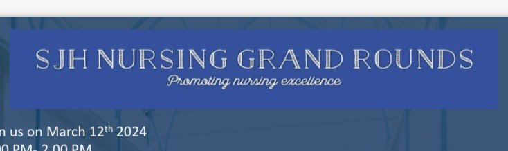 SJH monthly Nursing Grand Rounds is an informative, engaging & proud day for #SJHNursing in “Promoting Nursing Excellence”. Tomorrow we are launching the #SJHMDT End of Life Champion Pin & sharing the detail of SJH End of Life QIP #PatientFirst. 🌸