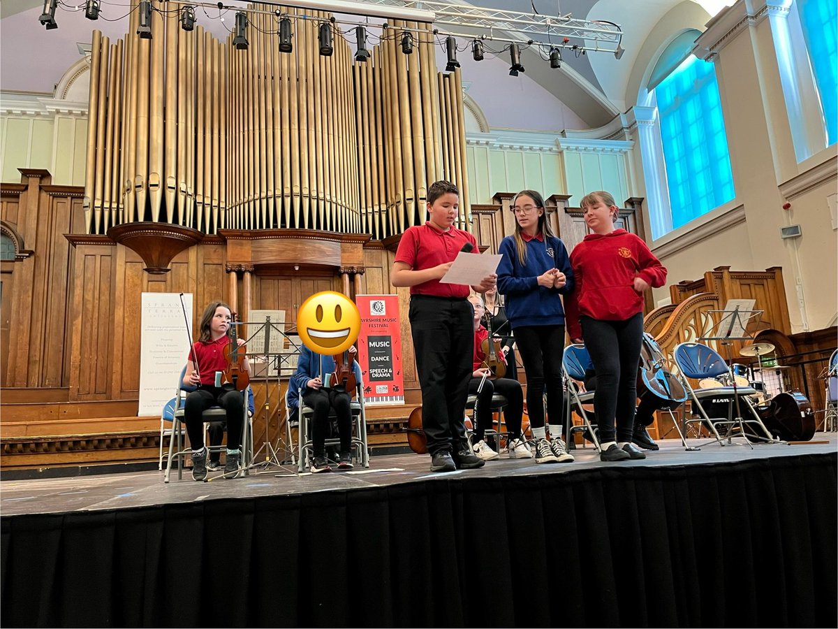 Congratulations to our P5/6/7 orchestra who were able to show off their talents at the Ayrshire String Music Festival at Ayr Town Hall on Saturday! They were outstanding 🎻