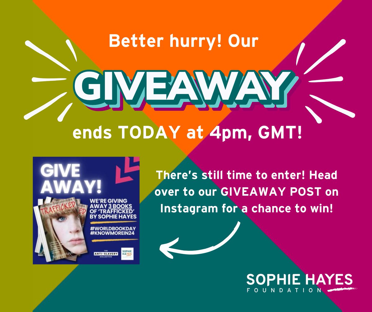 Want a chance to win a copy of 'TRAFFICKED', by our Founder Sophie Hayes? Head over to our #giveaway post on Instagram and follow the instructions to enter! Better hurry - the contest ends at 4pm GTM. Best of luck! 🤞🩷 #GiveawayAlert #BookGiveaway #Nonprofit