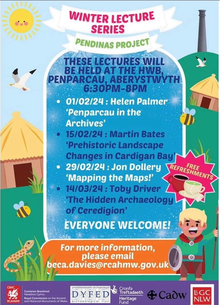 Toby_Driver1's tweet photo. I'm looking forward to speaking in Penparcau, Aberystwyth this Thursday evening this week about 'The Hidden Archaeology of Ceredigion' as part of the #Pendinas Winter Lecture Series
I'll be looking at various new discoveries from aerial photography & LiDAR ๐ฉ๏ธ
See you there! https://t.co/M4BDzSKKVl