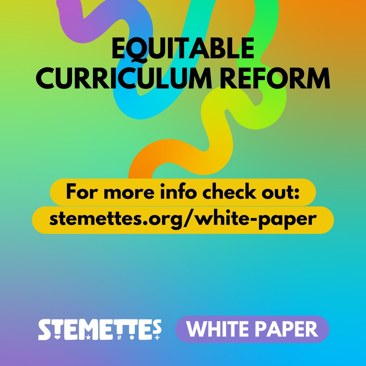 For a decade, @stemettes has championed diversity in #STEM. 💡 Now, we're stepping up our efforts with Equitable Curriculum Reform. ✨ Let's ensure that every student sees themselves reflected in the GCSE & A-Level curriculum. 🚀 stemettes.org/whitepaper/ #STEMInclusion