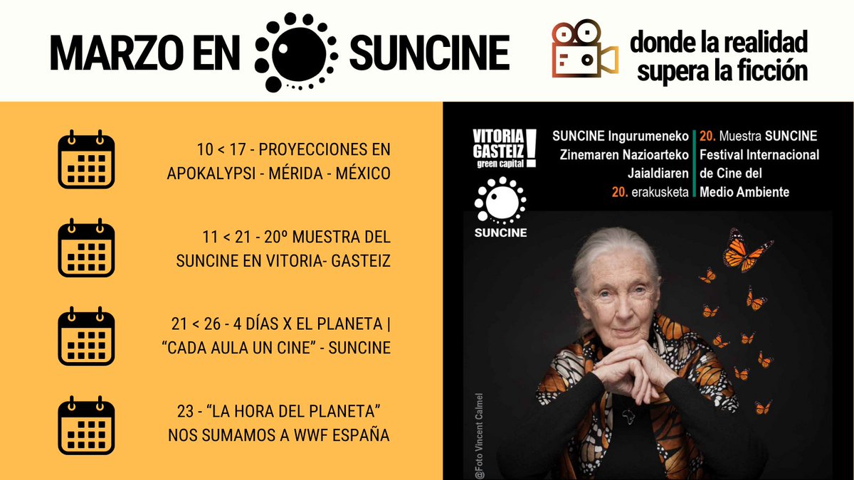 💚 🎬 En el mes de marzo, #SUNCINE hace una GRAN apuesta por la educación, sensibilización y concienciación ambiental. Sé parte activa y súmate al cambio! ℹ️ suncinefet.com