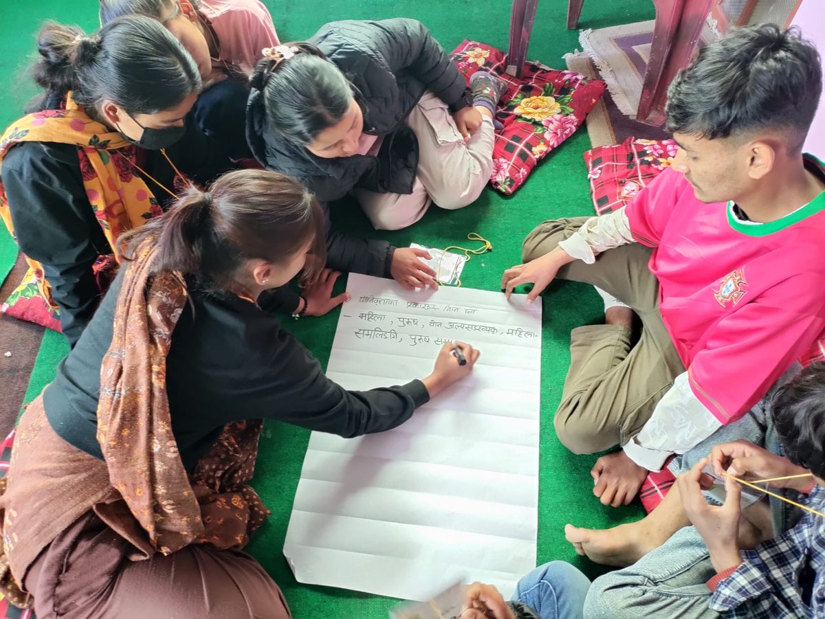 UNFPANepal's tweet photo. Comprehensive sexuality education is a proven tool that helps young people gain agency over their bodies &amp; by extension, their futures. Here are some adolescents in Baitadi in the farwest of #Nepal, at a prog discussing the importance of #CSEforAll, supported by @AusAmbNP/@dfat https://t.co/LgCic4v5Jv