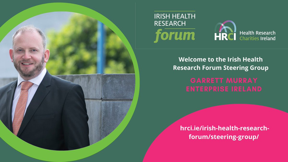 We're very pleased to welcome Garrett Murray @Entirl to the Irish Health Research Forum Steering Group. As Head of Life Sciences, Garrett works to support Irish companies in addressing global healthcare challenges. We look forward to your input Garrett! #HealthResearchMatters