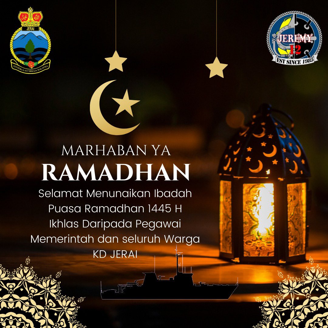 “Ramadan yang mulia telah tiba! Semoga setiap ibadah dan amal kebaikan kita diterima oleh Allah SWT. Mari kita tingkatkan ketaatan dan kesabaran selama bulan ini. Selamat berpuasa kepada seluruh umat Muslim.”

Ikhalas dari PM dan seluruh Warga KD JERAI

*Jeremy Victory*