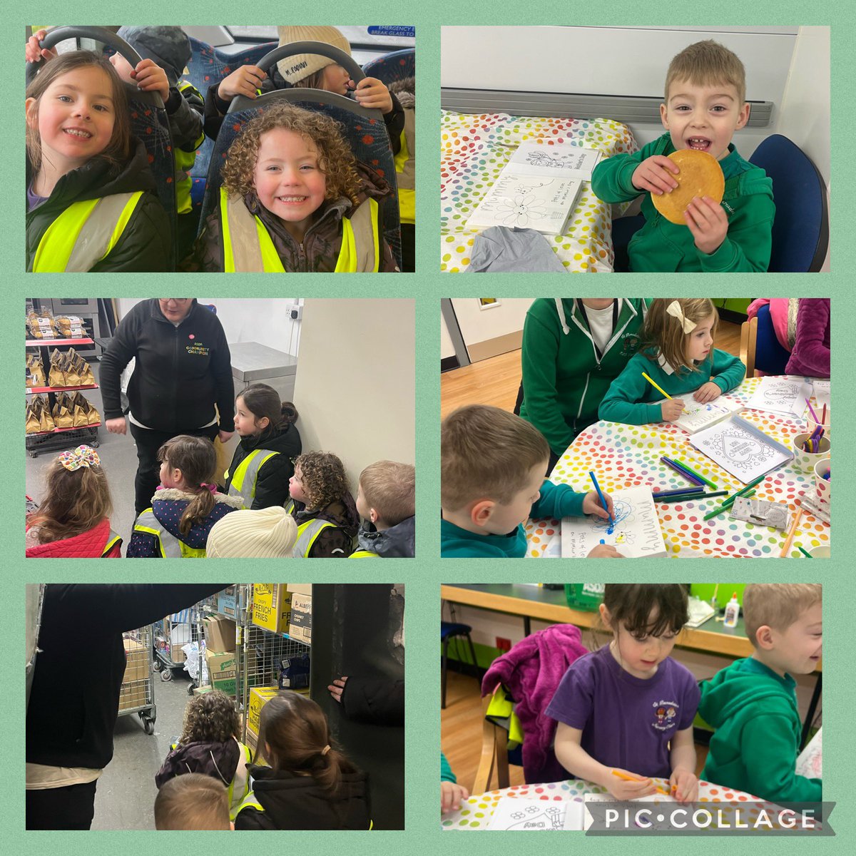 Some of our nursery children went on the local bus to Asda. We had a tour around the store, had a pancake from the bakery then participated in Mother’s Day crafts. They also donated some books to our lending library. Thank you for a great morning 😁 @AsdaStenny @AsdaCommunity