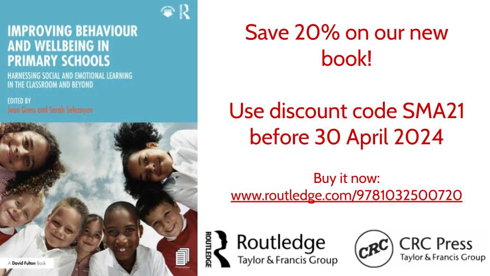Looking to support children with #SEMH needs? My new book has just been published - with the wonderful @JeanGrossCBE and some great schools' case studies @_bigeducation