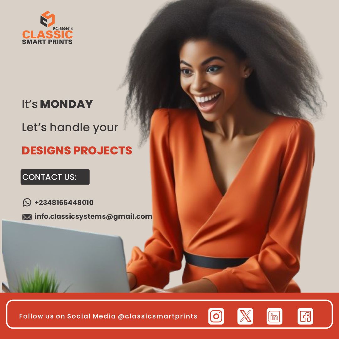 official__Ladyc's tweet photo. Let's handle your design projects.
We are just a DM away
Call us on: +2348166448010
or
WhatsApp
https://t.co/LD6x1Zkoja
#socialmediaflyers #eflyers #branding #graphics #graphicdesigner #bhfyp #designer #digitalprint #printdesign #brandidentity #freelancer #remotegraphicdesigner https://t.co/v3AKMMzT8y