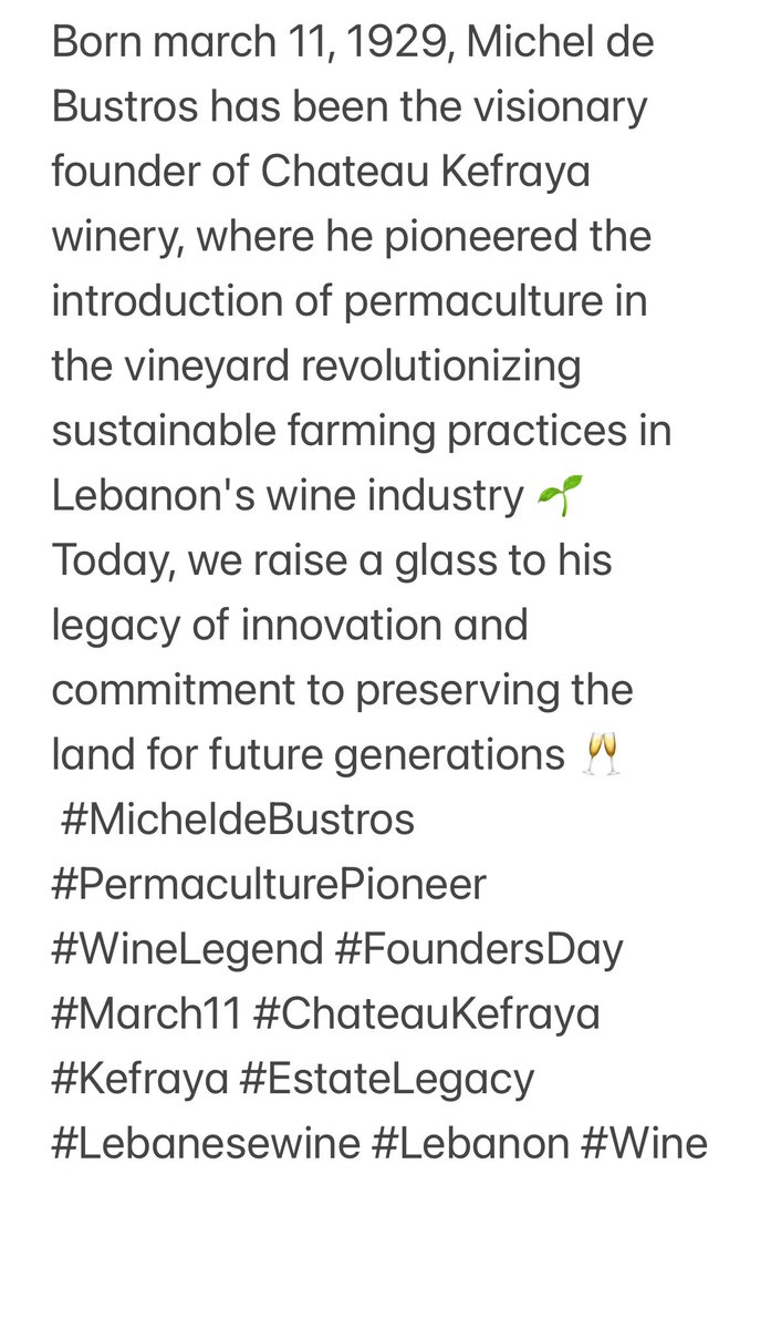 #chateaukefraya #permaculture #winelegend #winelover  #lebanesewine #estatelegacy