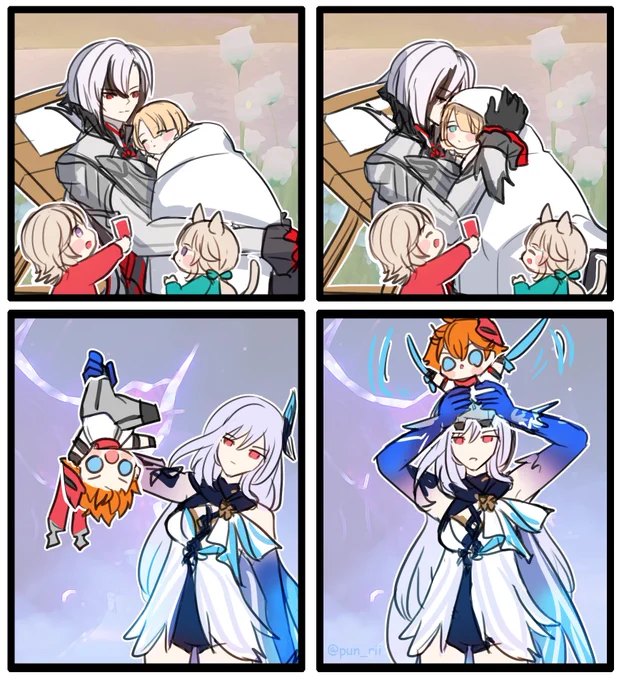 Take care of BBFatui😅 #Arlecchino #childe #skirk #Lyney #Lynette #Freminet 