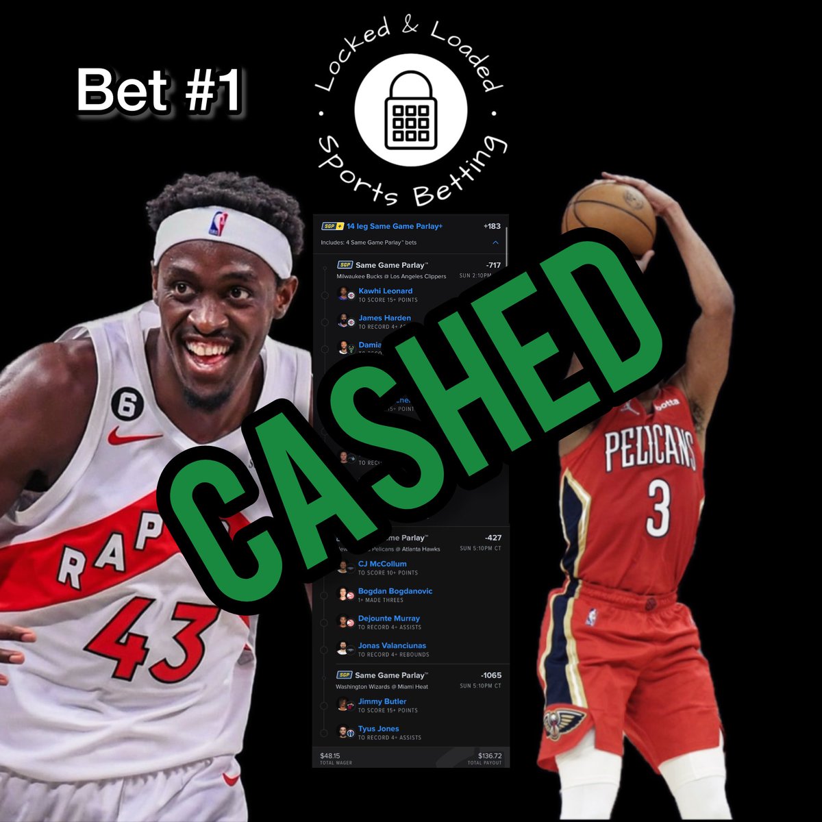 d24guidry's tweet photo. Love waking up to green✅✅✅ join the free discord for todays plays. #lockednloadedsportsbetting #gimmethegreenlight #popcornonlygang #weback

https://t.co/7g4XxvmCvw https://t.co/6XX86EmCNL