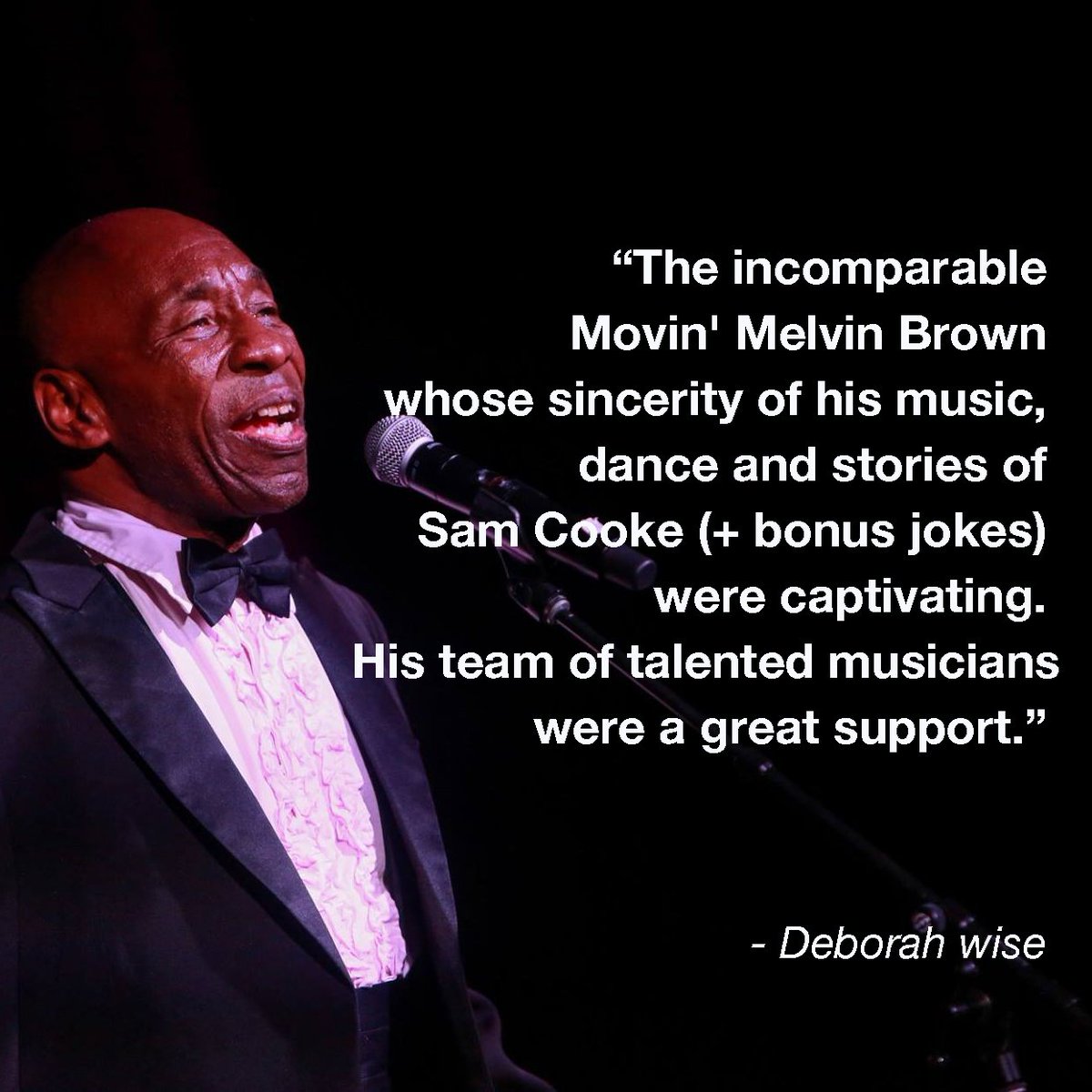 Some lovely feedback from my Australian shows.
Thank you Deborah for your kind words.

#sweetsoulmusic #samcooke #showreview #australia