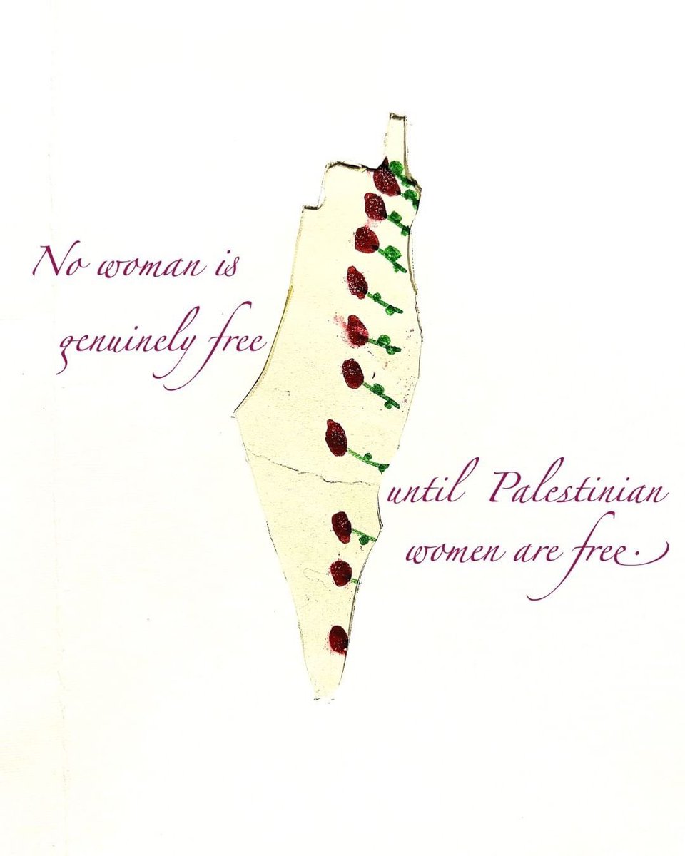 ‘No woman is genuinely free, until Palestinian women are free’ - Nikki Luna
It's an honor to create a feminist poster as a Filipina (Philippines) in solidarity with Palestinian women and the Palestine struggle. 🇵🇸 #FreePalestine 
Check out more posters <a href="/CapireMov/">Capire</a>