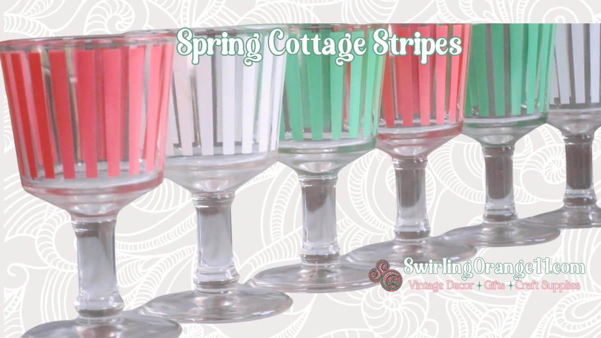 swirlingO11's tweet photo. 1940s #Pastel #Stripe #GoAlongs #MacBethEvansGlass cordials for decor and use. Set of 6 in pastel cottage colors #SMILEtt23 #Etsyteamunity #FireKingGlass #Easter #Spring find more https://t.co/KJ3szYSWWp https://t.co/Jq9pieE0xS