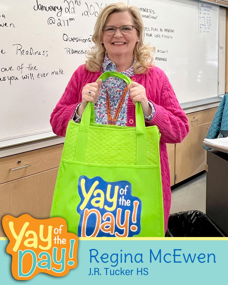 HenricoSchools's tweet photo. YAY REGINA MCEWEN! The family and consumer science teacher at J.R. Tucker H.S. is today's "Yay of the Day" honoree. Superintendent Amy Cashwell honored her recently. 🌟

“She is truly one of my favorite people."

• No. 38 in a series. See more at https://t.co/2tHJ0NdGYi. https://t.co/ri2Bt5H6rQ