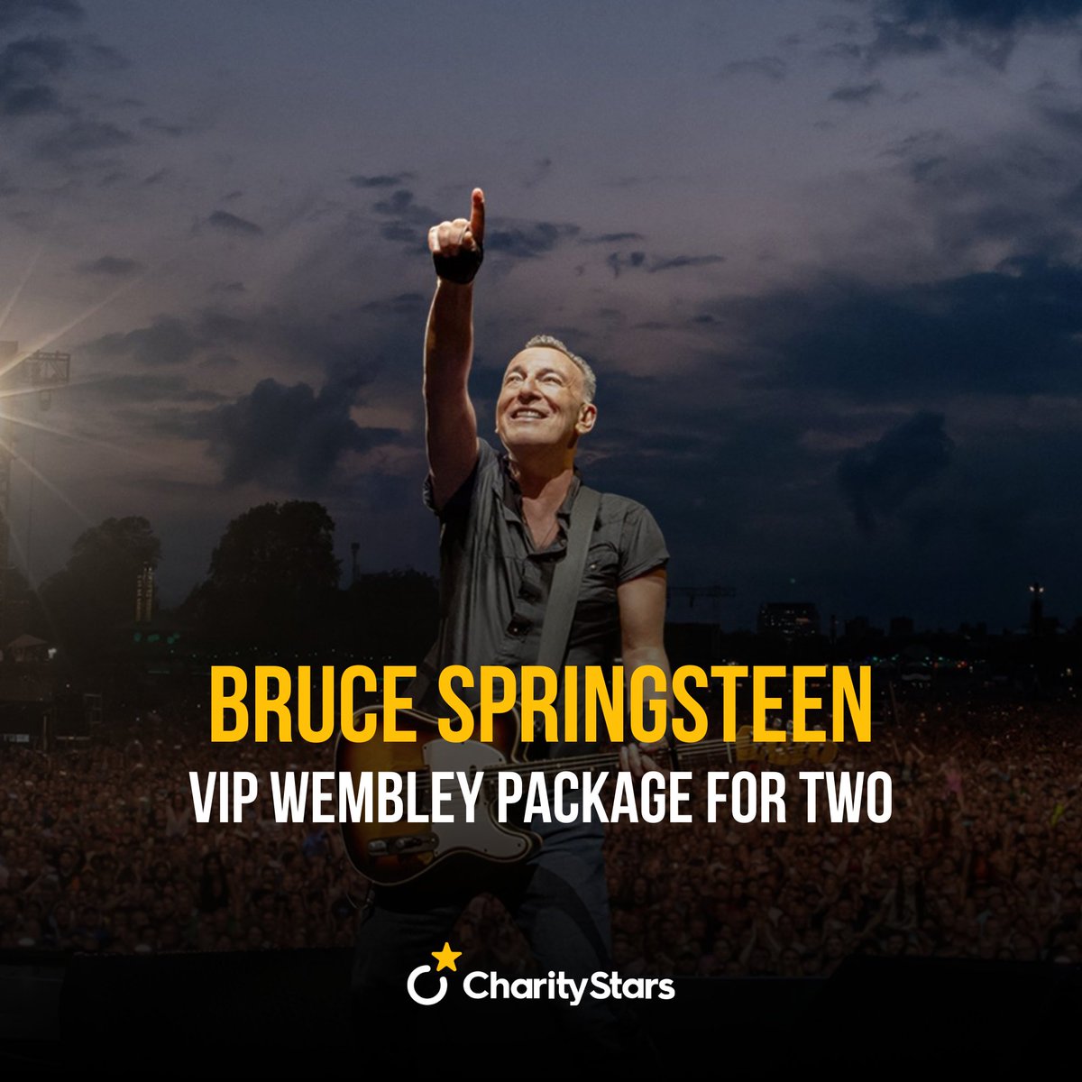 🎙 Bruce Springsteen fans: you can thank us later! 😏 On #CharityStars, you can now win a pair of padded VIP seats to see your idol live from the luxury of Club Wembley on Saturday, July 27 🎸 👉 charitystars.com/product/bruce-… 🙌 #CharityStars #BruceSpringstreen #Concert