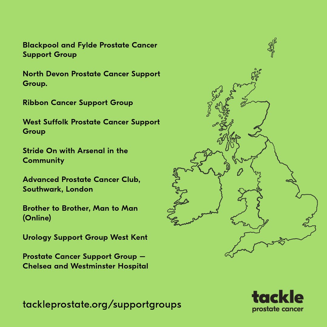 Eight new prostate cancer support groups have joined the Tackle cohort. If you or anyone you is impacted by prostate cancer and might need a space to talk, why not share this post with them. It might be the sign they need ✨ 👉 tackleprostate.org/supportgroups
