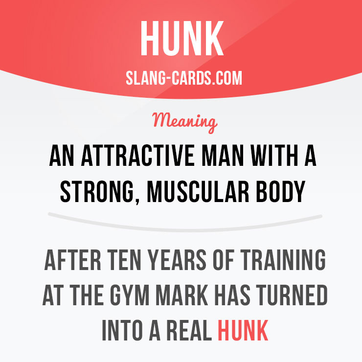 "Hunk" = attractive man with a strong, muscular body.
⠀
Example: After ten years of training at the gym Mark has turned into a real hunk.
⠀
Learn slang in our app - onelink.to/ewf6kr
⠀
#slang #hunk