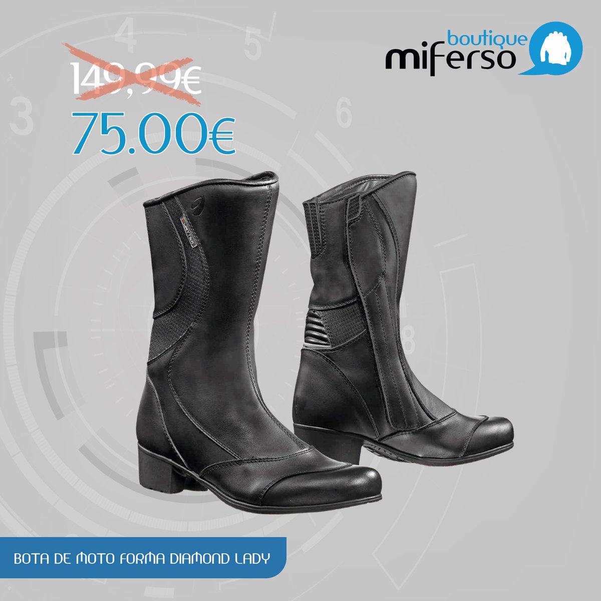 miferso's tweet photo. 🔥BOTA DE MOTO FORMA DIAMOND LADY🔥

▪️De 149,99 👉🏼 75,00€

▪️Solo en nuestra boutique online https://t.co/rxcJcEpKsH

#miferso #santander #cantabria #boutique #oferta #promocion #liquidacion #botas #diamondlady #moteras https://t.co/zbzcKWspqi