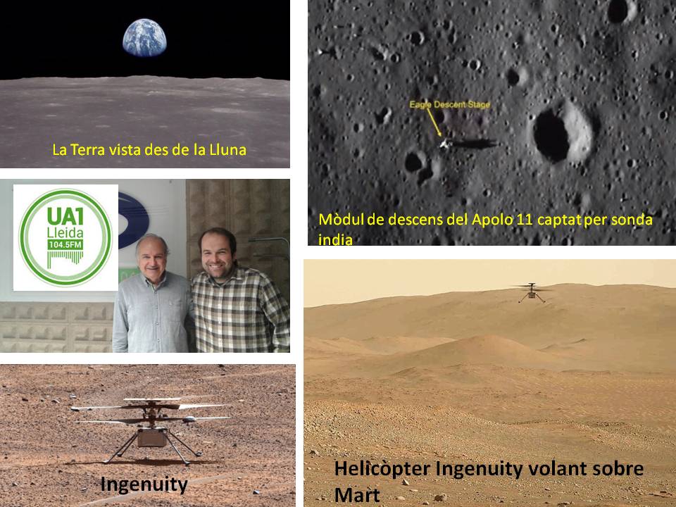 R_Drudis's tweet photo. Avui a l'emissora de Ua1 Lleida Ràdio hem parlat de la mort de l'helicòpter marcià Ingenuity i fins i tot hem fet un viatge a la Lluna per experimentar els seus efectes.
#Ingenuity #Mart #Lluna #astronomia #Lleida
https://t.co/9lA3opHBz2 https://t.co/96voo9uZbP