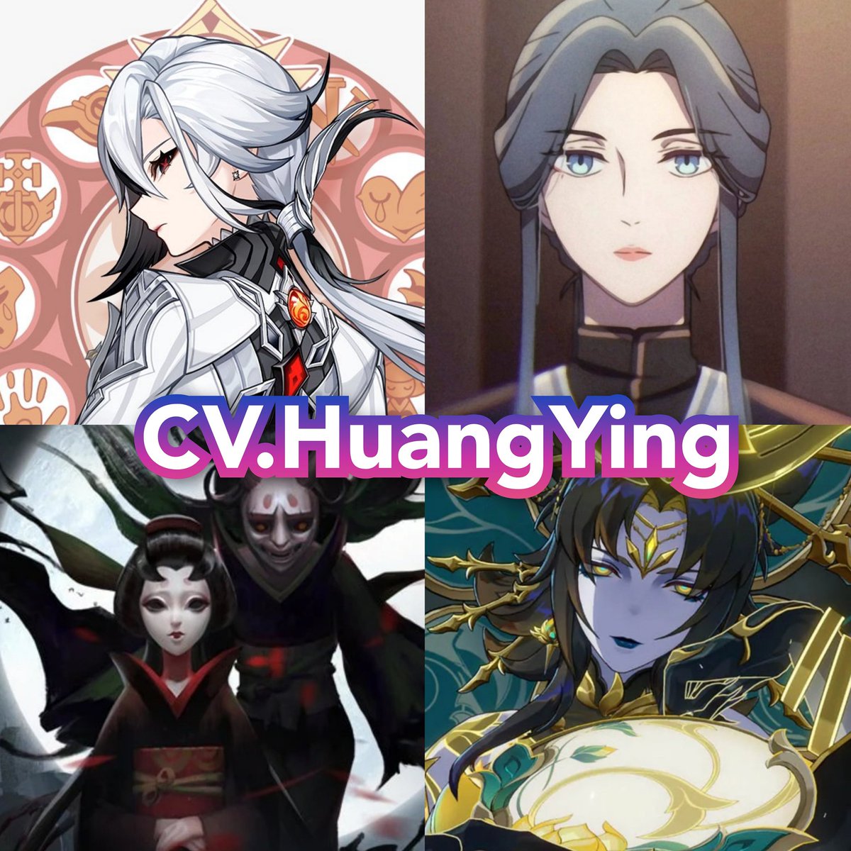 #Arlecchino's CN VA!  黄莺HuangYing! 💕✨

VA Nickname : 女王Queen

❤️Other Works :
- Phantylia《Honkai StarRail》
- LingWen《Heaven Official's Blessings》
- Geisha, Coordinator, Entomologist, Perfumer《IdentityV》
- Lin JingShu《Can CiPin》
- Chemeleon《Path to Nowhere》