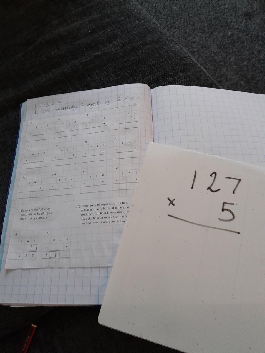CentreSullivan's tweet photo. Ella has been working hard on 2 digit by 1 digit in her home tuition session today. #hardworkspaysoff
#homelearning https://t.co/2QLyr5Gyun