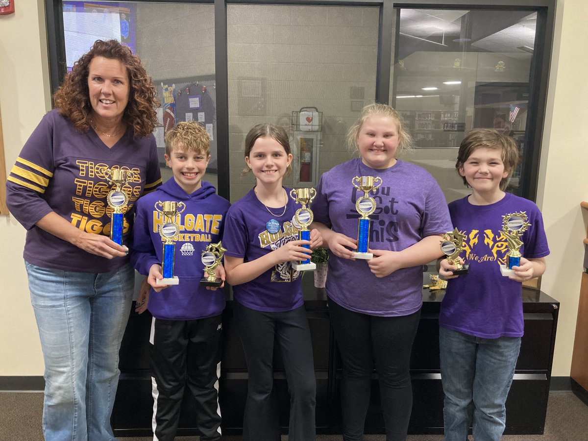 HolgateSchools's tweet image. Holgate's 4th &amp;amp; 5th grade MathCounts Team did very well this year! Chase Walters took 3rd place in the Sprint Round, Chase Walters and Grayson Williams placed 1st in the Target Round, and the team of Chase, Grayson, Lexi Huber and Ella Sigg placed 3rd in the Team Competition!