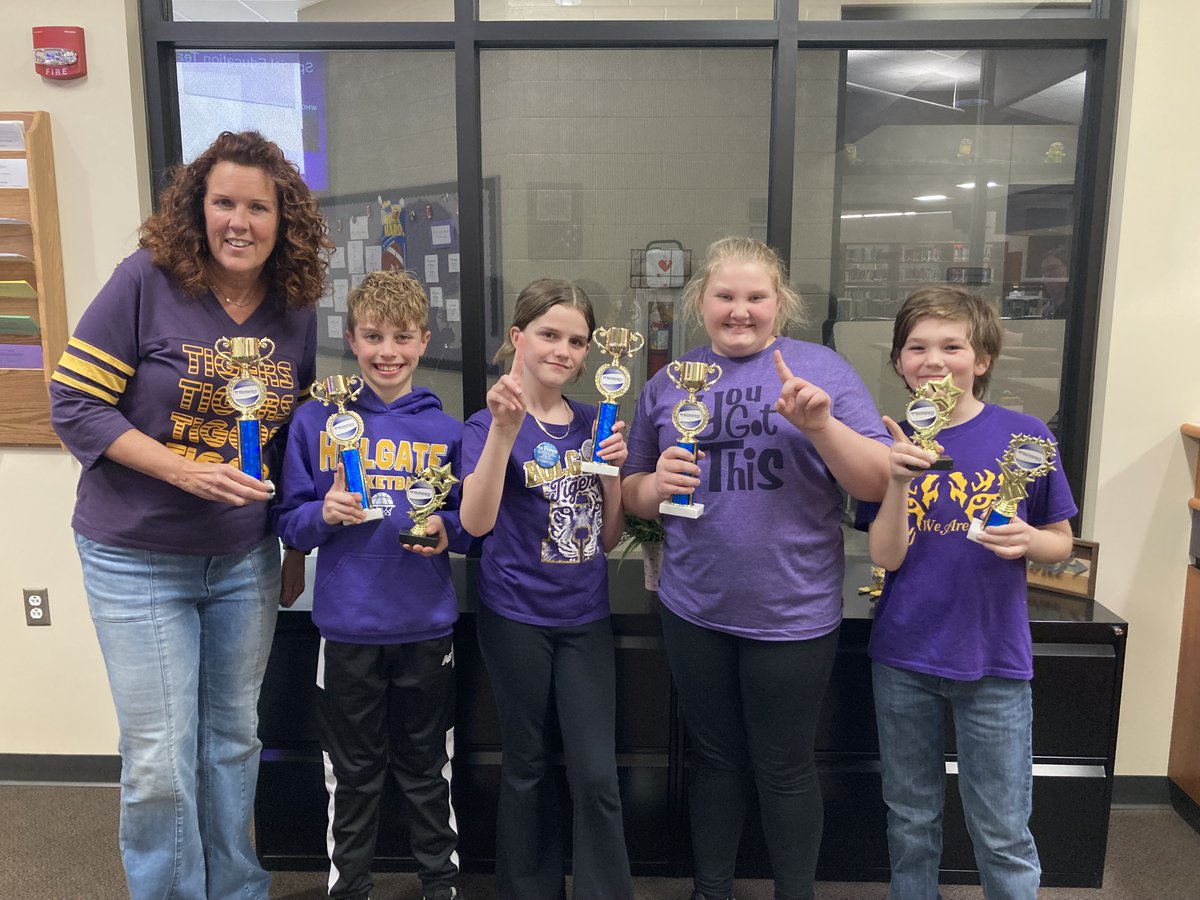 HolgateSchools's tweet image. Holgate's 4th &amp;amp; 5th grade MathCounts Team did very well this year! Chase Walters took 3rd place in the Sprint Round, Chase Walters and Grayson Williams placed 1st in the Target Round, and the team of Chase, Grayson, Lexi Huber and Ella Sigg placed 3rd in the Team Competition!