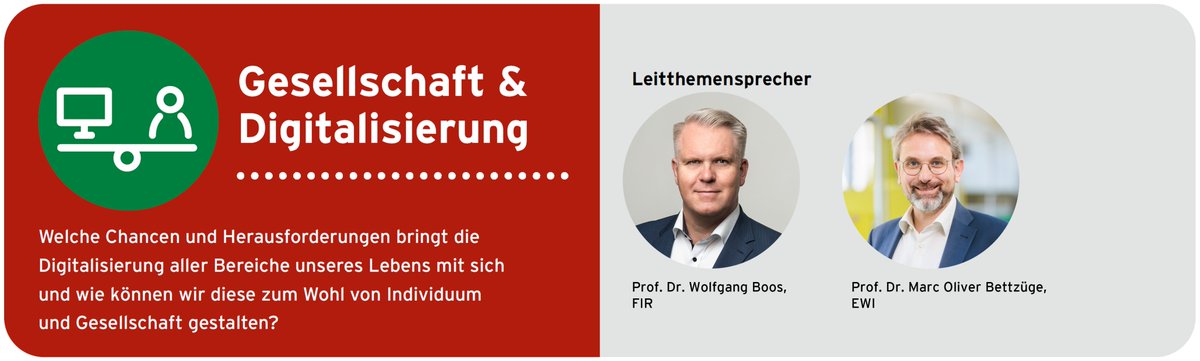 📢Als Sprecher für das JRF-Leitthema „#Gesellschaft & #Digitalisierung“ fungiert fortan Prof. Marc Oliver Bettzüge vom JRF-Institut @ewi_koeln gemeinsam mit Prof. Wolfgang Boos vom JRF-Institut @FIR_RWTH. Alle LeitthemensprecherInnen: t1p.de/o47r