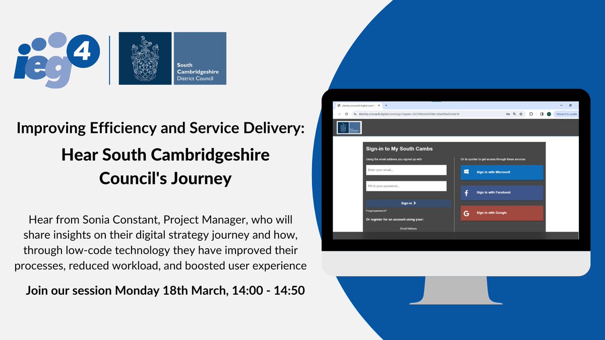 Discover how @SouthCambs are successfully transforming their services, boosting online account adoption, & delivering significant efficiencies with IEG4 #LocalGov #DigitalTransformation bit.ly/4a7TuPm