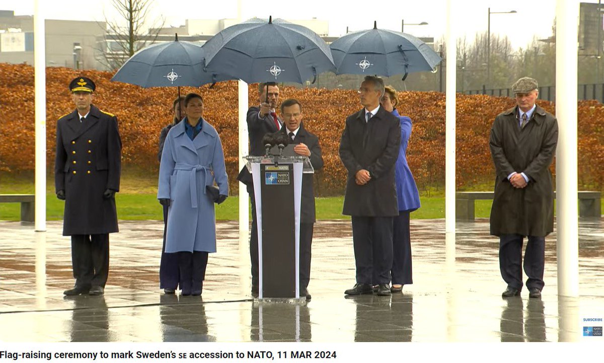 lcask's tweet photo. As a diplomat I have been at the @NATO flag rising ceremony for #Slovakia 20 years ago. Never felt so happy and proud! Joining NATO has changed the history of my country.

Today, I am very happy for #Sweden at its flag rising ceremony in Brussels.

Sverige, välkomna till NATO! https://t.co/JyTUpeS3gx