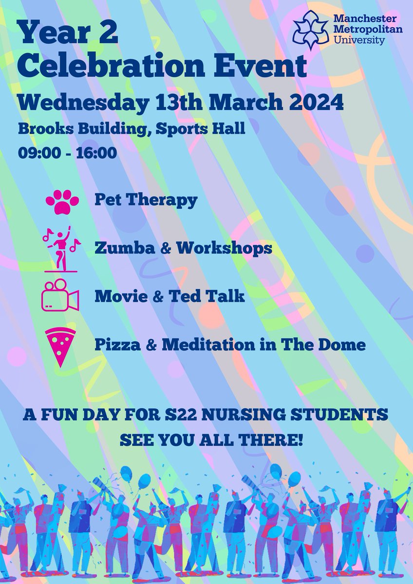 The PBL Team are really excited to host our Wellbeing Day for our S22 Nursing Learners! When? Wednesday 13th March 9-4pm Why? To celebrate that S22 are approximately halfway there to becoming a qualified nurse! @CongraveAmy @MarkHayter1 @ClinicalPoet @nursingsocmmu