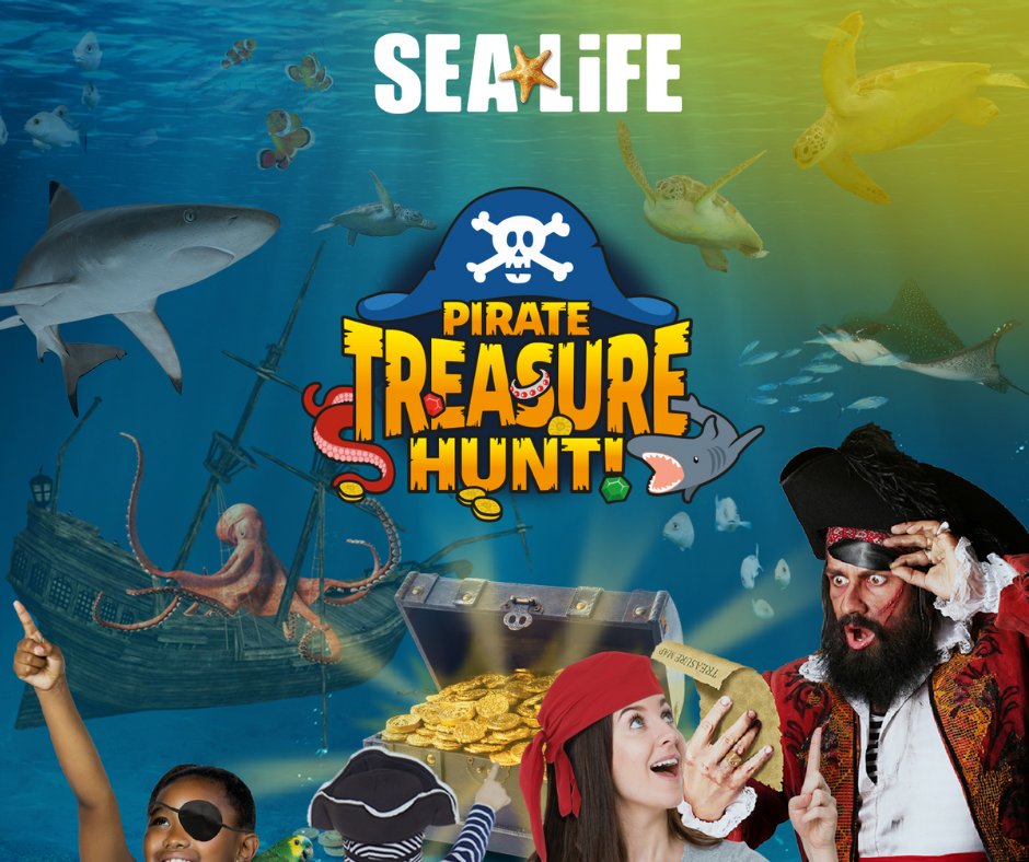 THIS EASTER AT @LLSEALIFE join Captain Careless on a Pirate Treasure Hunt! 🏴‍☠️Take part in an interactive treasure hunt 🏴‍☠️Pirate-themed games, crafts & activities 🏴‍☠️Meet Captain Careless 🏴‍☠️Prizes for taking part! Included with admission. Booking advised visitsealife.com/loch-lomond/ex…