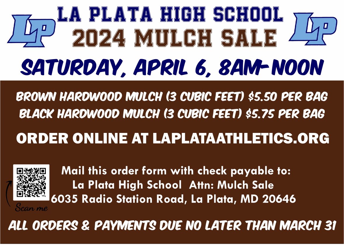 It’s that time of year! The weather is warming up and it’s almost time to get that garden in order! Order the much ASAP!
<a href="/LaPlataHS/">La Plata High School</a> <a href="/laplatawarriors/">La Plata Warriors</a> 

nam12.safelinks.protection.outlook.com/?url=https%3A%…