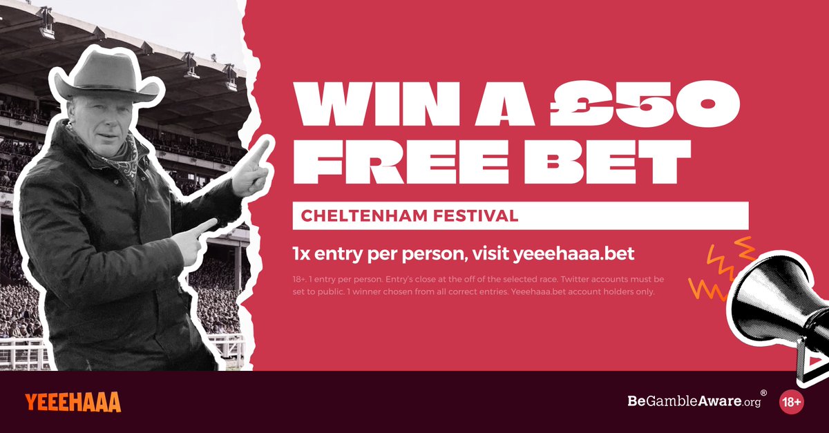 Competition Time
Who fancies a £50 Free Bet for Cheltenham? 

To enter: 
1⃣ Comment the winner of the Supreme Hurdle
2⃣ Follow us on X
3⃣ Share this post

One winner from the correct entries will be chosen at random to win a £50 Free Bet!

18+ | T&amp;Cs: bit.ly/42Qu5qZ
