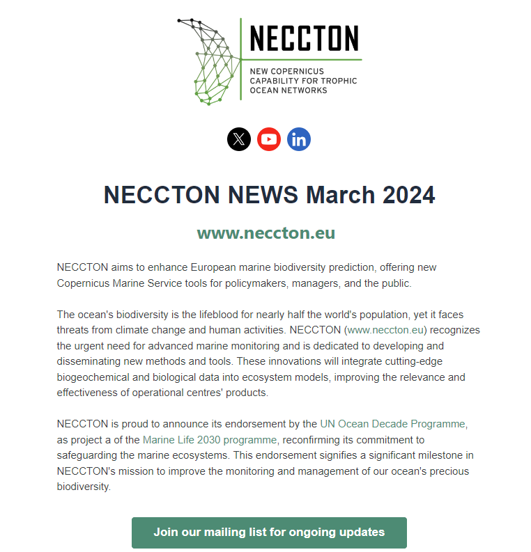 NEWS Alert: Check out the latest NECCTON News in are recently release newsletter. Contains updates on our recent activities, future events and links to reports. bit.ly/4c7Qc0e @CopernicusEU @EU_HaDEA
