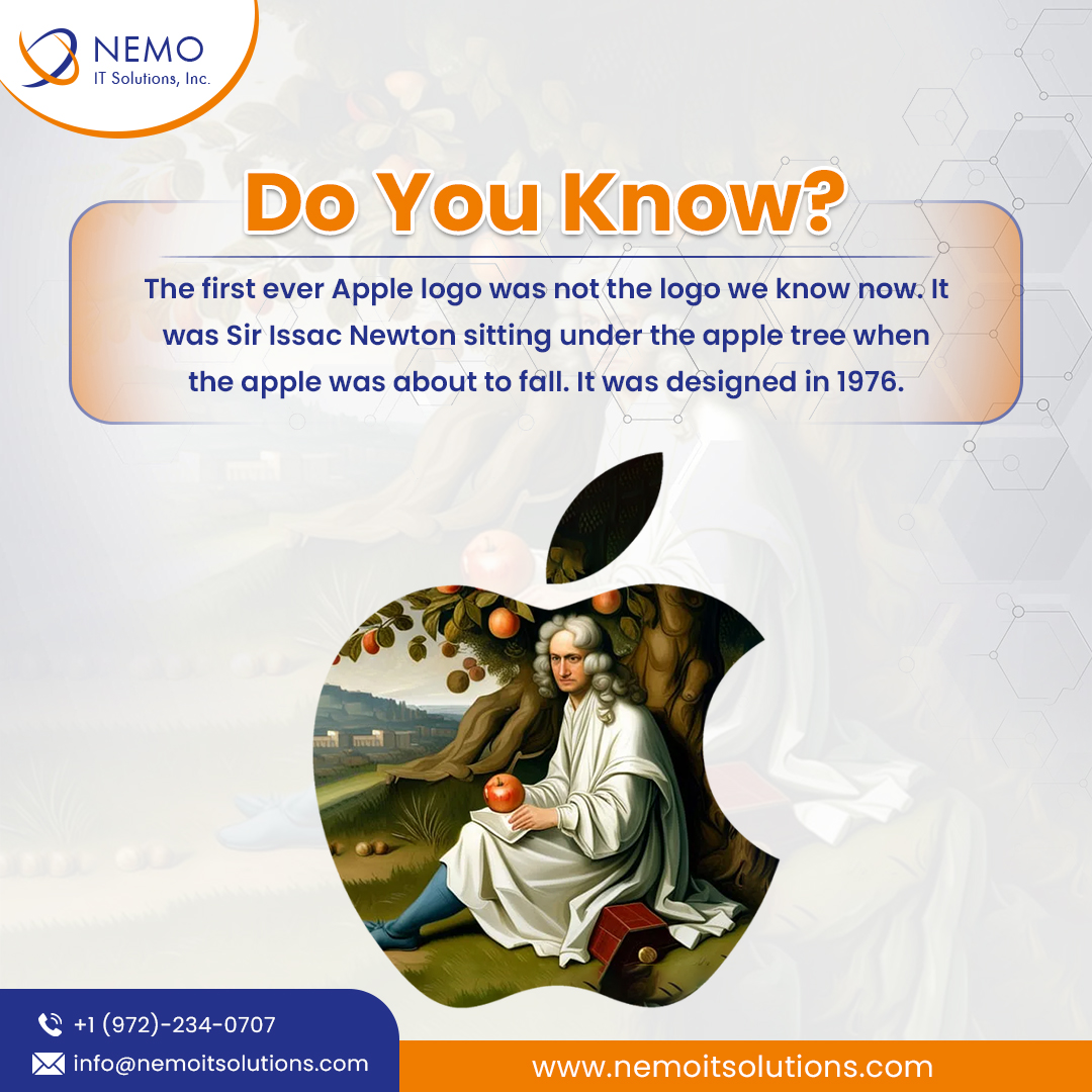 Do You Know? About @Apple Logo..? . . @nemoitsolutions . #apple #applenews #applepodcasts #appleproducts #applemusic #applewatch #appletv #information #informationtechnology