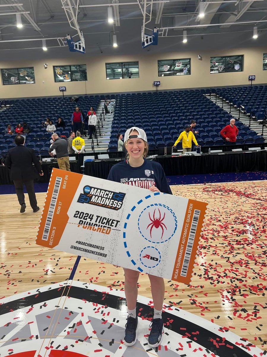 Congrats to our alumni Katie Hill and her @SpiderWBBall on winning the a-10 tournament! She is going dancing 💃🏼! @SJVLadyLancers @SJVHS
