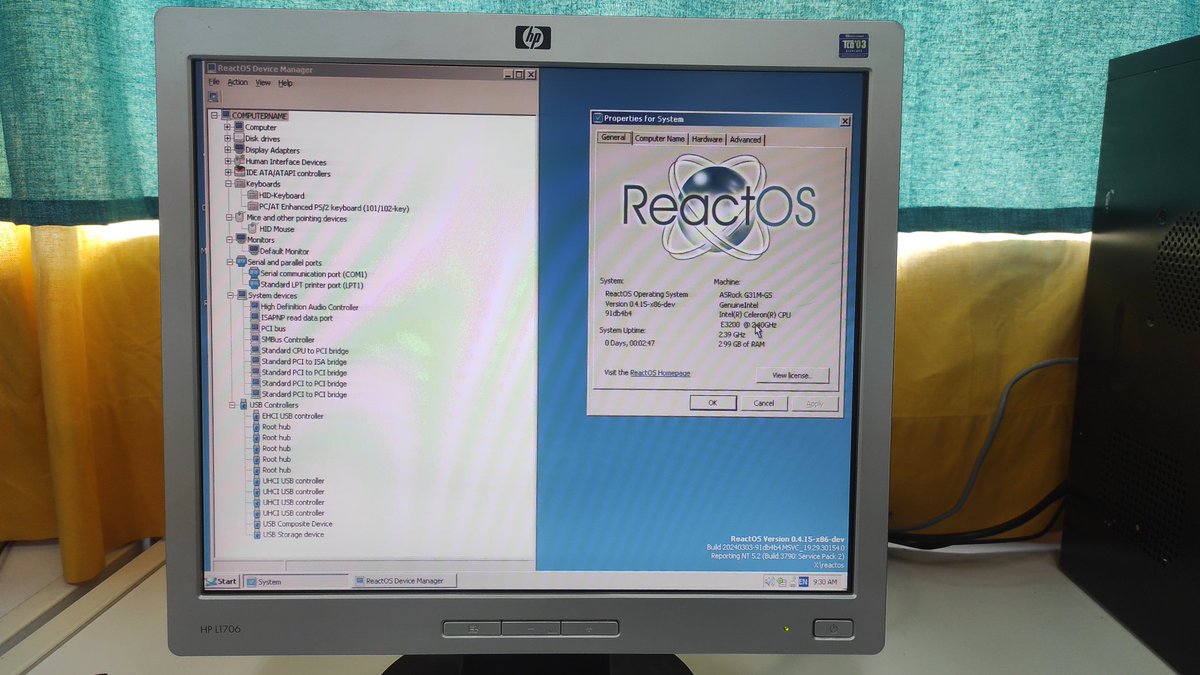 reactos's tweet image. #ReactOS LiveCD working on two PCs of ASRock G31M-G5 and Dell Optiplex 755! Tests by Jimkoutso.
In recent years, ReactOS has got able to boot on lots of PCs produced in 2000s and early 2010s. With your contributions, our support could catch up with modern hardware!