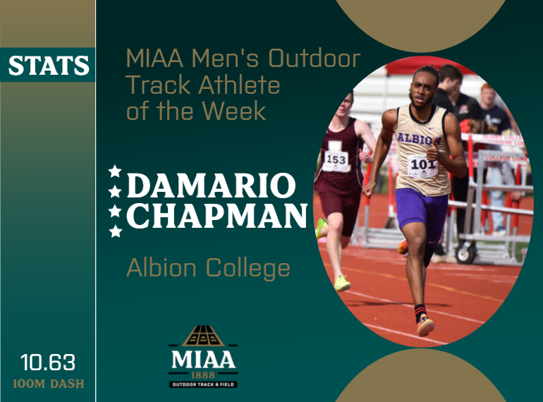 MIAA1888's tweet photo. #D3MIAA Men's Outdoor Track and Field Athletes of the Week | March 11, 2024 👟

Track:
DaMario Chapman, @gobrits 
https://t.co/wWhB4hMO7I

Field:
Eddie Hines, @gobrits 
https://t.co/wV9Xq2H0h5

#MIAAtrackfield #GreatSince1888 https://t.co/THpqUqdtX0