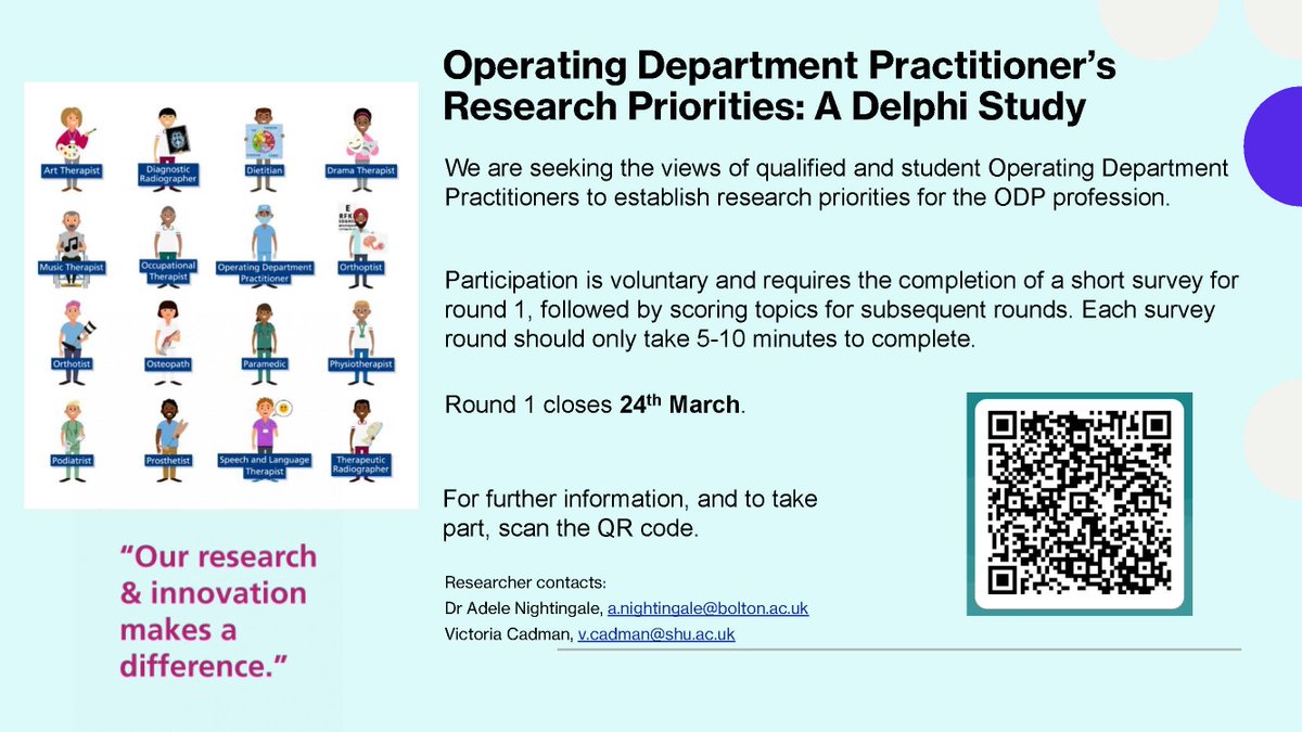 ODPs please complete this research study looking at research priorities for ODPs #ODPHiddenNoLonger #ODP